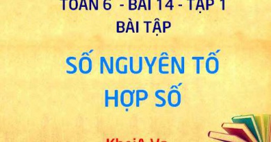Bài tập Số nguyên tố, Hợp số cơ bản - Toán 6 bài 14 tập 1